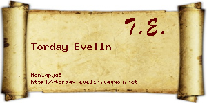 Torday Evelin névjegykártya