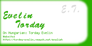 evelin torday business card